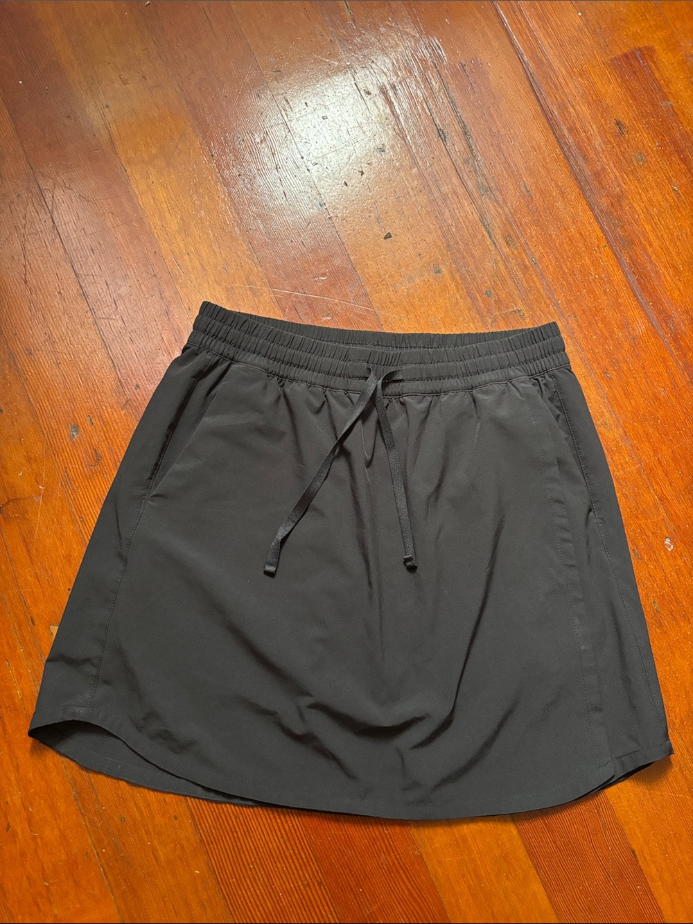 Patagonia Black Performance Drawstring Mini Skirt